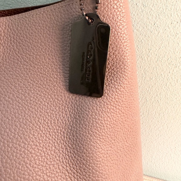 Coach Pebble Gray Shoulder Bag Charlie 55200 shoulder or Crossbody - Picture 3 of 11